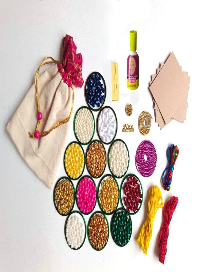 The brown box Rakhi Making Material or Rakhi Making kit DIY Kit Craft Kit Art and Craft Kit - Image 1